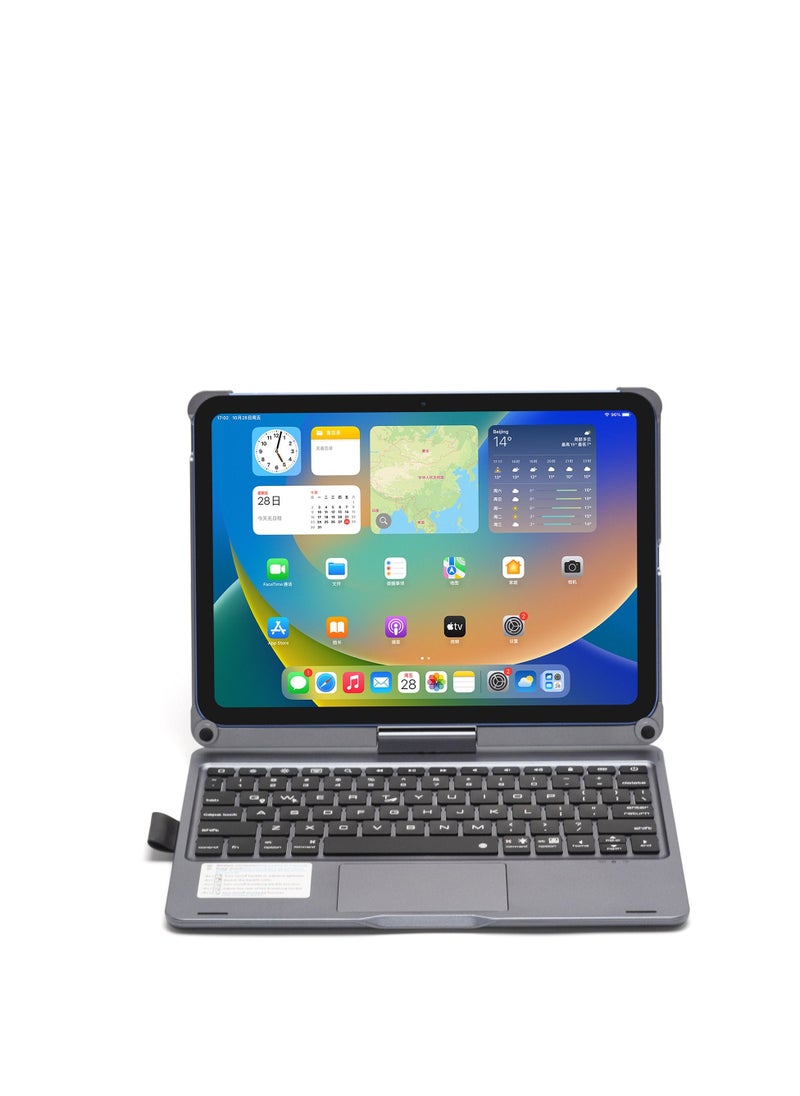 GULFLINK 450mAh Wireless Keyboard Case with TouchPad for ipad 10.9 inch 2022 Grey  - Image 3