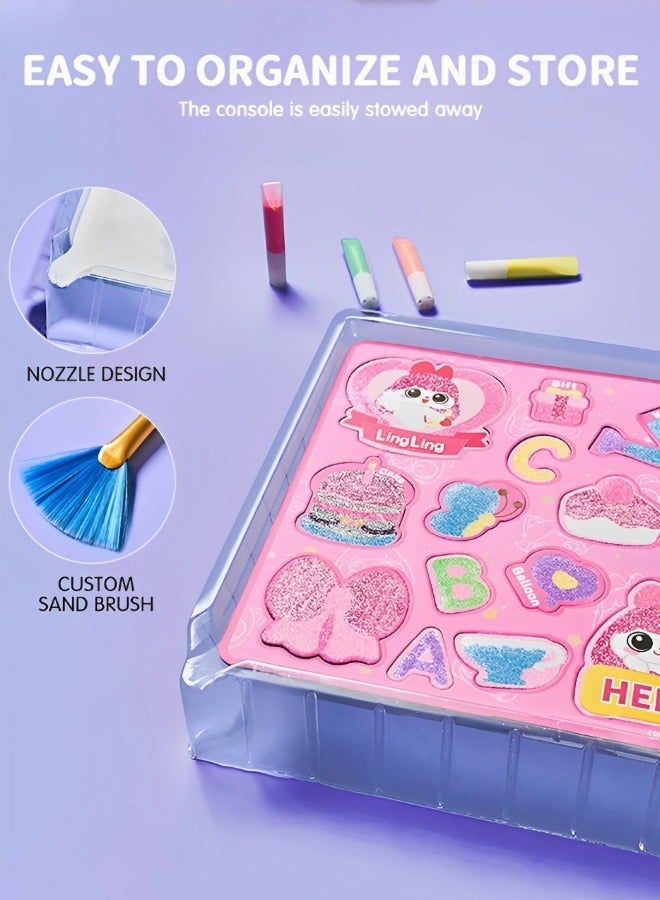 GROIC Sand Painting Kit for Kids, Complete Tool, Fun DIY Crafts with 12 Pieces of Colored Yarn, Children's Handicraft Kit, Educational Toys - Image 4