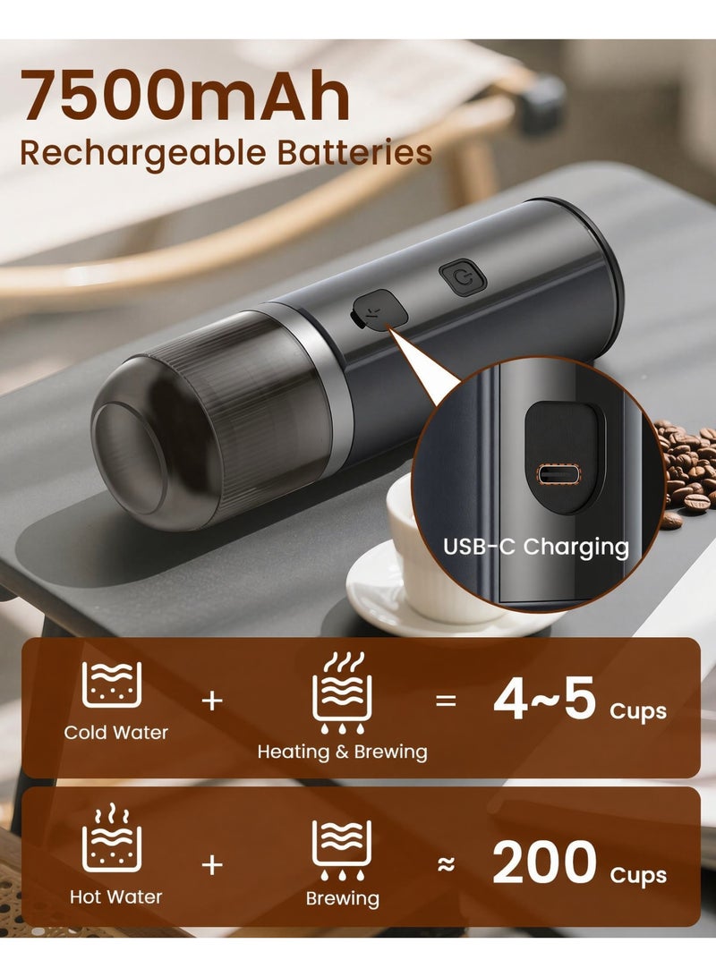 لانثور آلة قهوة كبسولات مصغرة محمولة 3 في 1 مع حامل – كوب واحد K-Cup، صانع إسبريسو كبسولات للسفر، متوافق مع كبسولات نسبريسو، عالي الكفاءة ومدمج، استخدام مزدوج للمنزل والسفر - Image 2