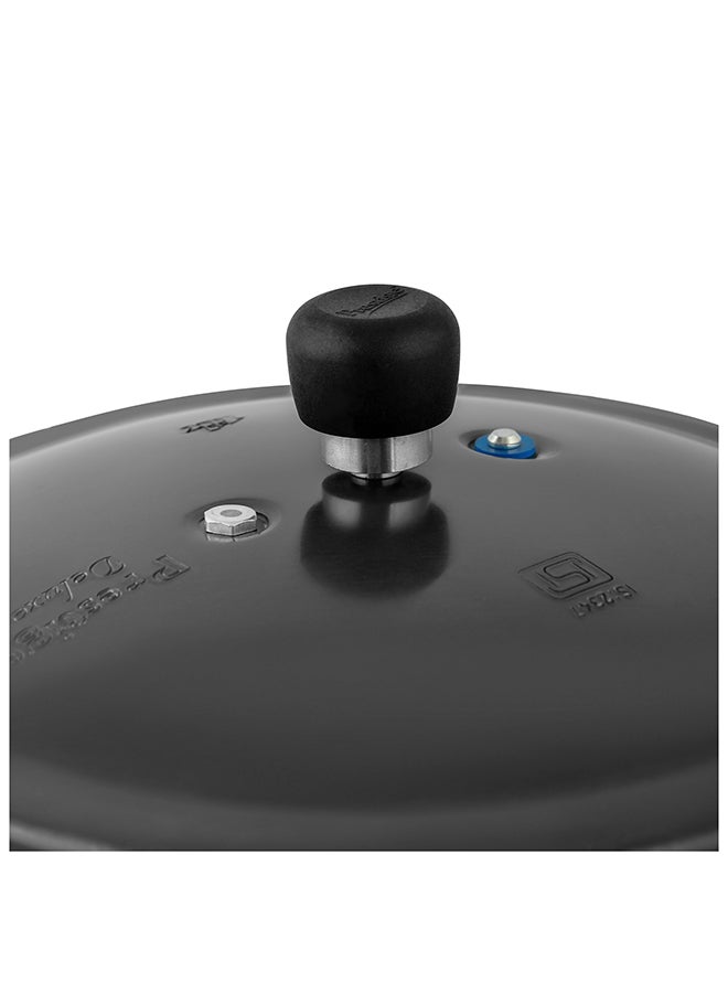 Prestige Deluxe Plus Hard Anodised Aluminium Pressure Cooker | With Lid |Curved Design|User Friendly Handles Black 5Liters - Image 4