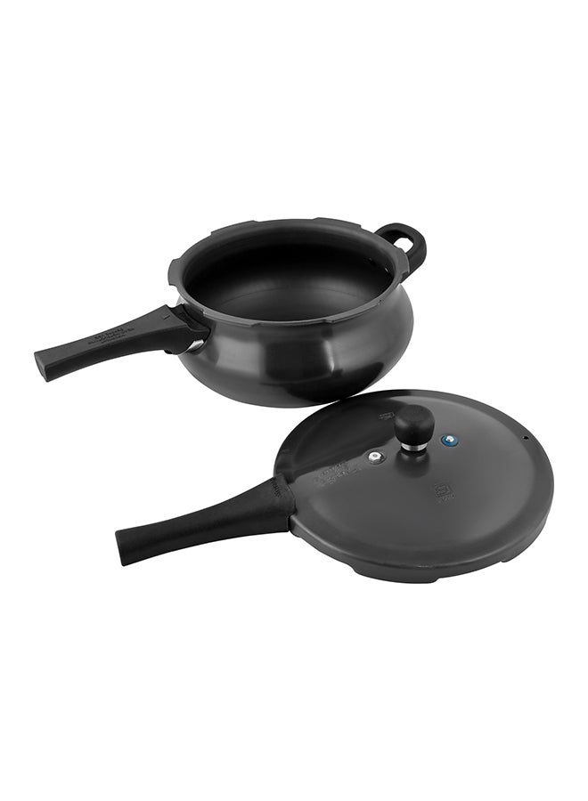 Prestige Deluxe Plus Hard Anodised Aluminium Pressure Cooker | With Lid |Curved Design|User Friendly Handles Black 5Liters - Image 2