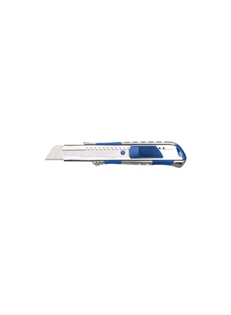 Utility Knife Hyundai HT-8902 18mm Heavy Duty Box Cutter with Carbon Steel Snap-Off Blade, Aluminum Body, Auto Lock & TPR Rubber Grip for Carton Packaging DIY