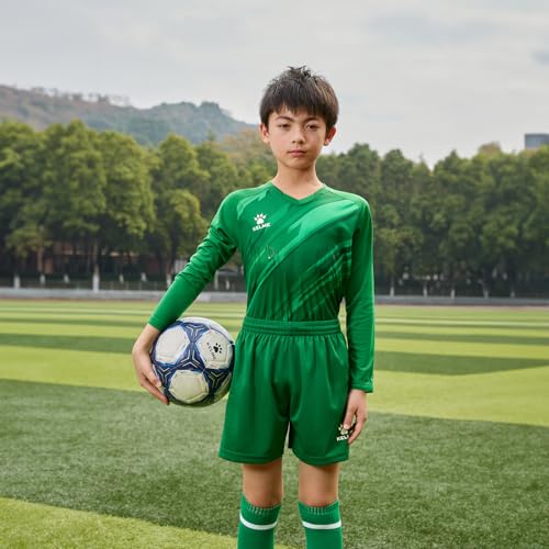 KELME Kids Goalie Shirt,Goalkeeper Jersey Padded Long Sleeve Soccer Football Training Uniform for Youth,Green Kid Size 6 - Image 4