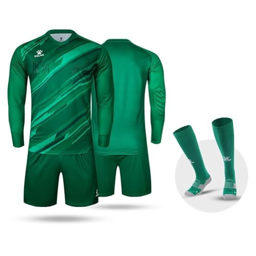 KELME Kids Goalie Shirt,Goalkeeper Jersey Padded Long Sleeve Soccer Football Training Uniform for Youth,Green Kid Size 6 - Image 2