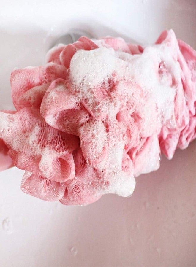 فرشاة استحمام من الليفة مكونة من قطعتين بمقبض طويل وفرشاة استحمام وفرك الظهر للجسم للرجال والنساء (متعددة الألوان) - Image 3