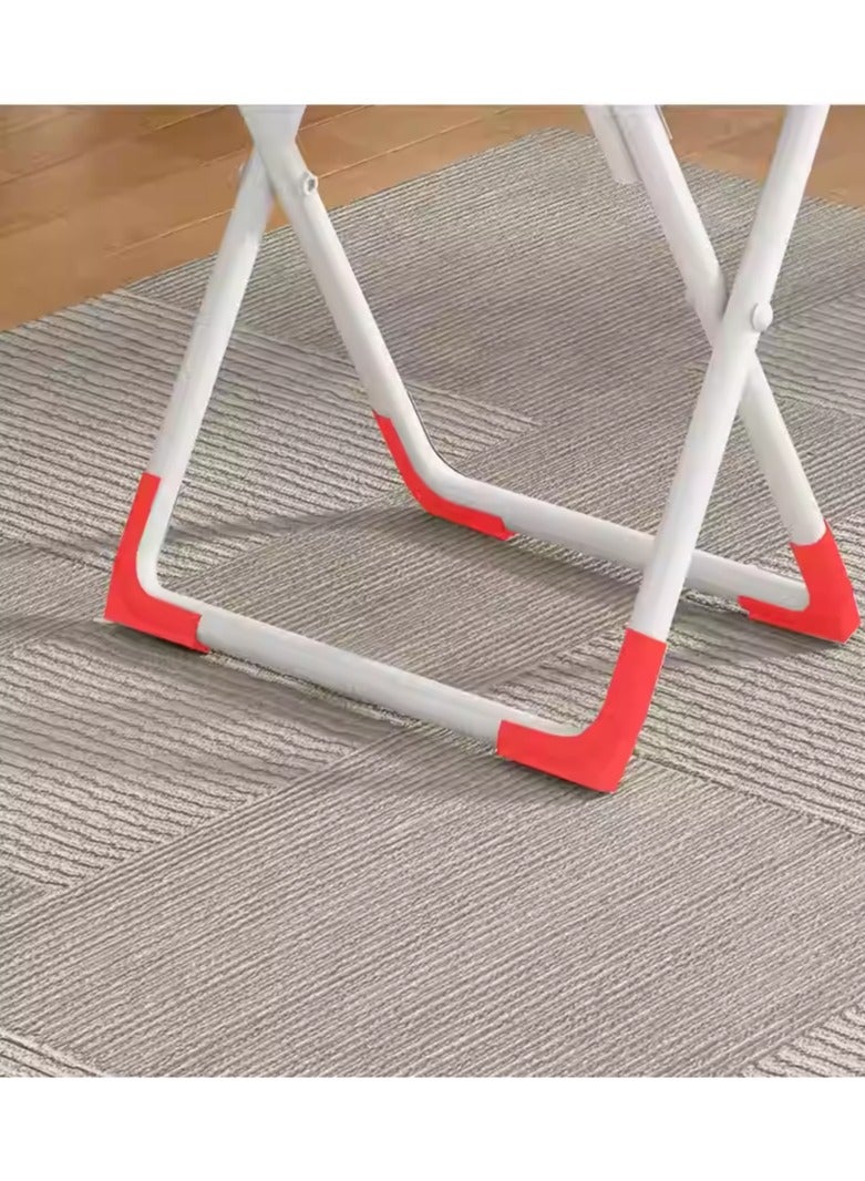 Organized Home Foldable Round Table Small Apartment Household Simple Dining Table Outdoor Picnic Tables Stand Portable Table White - Image 4