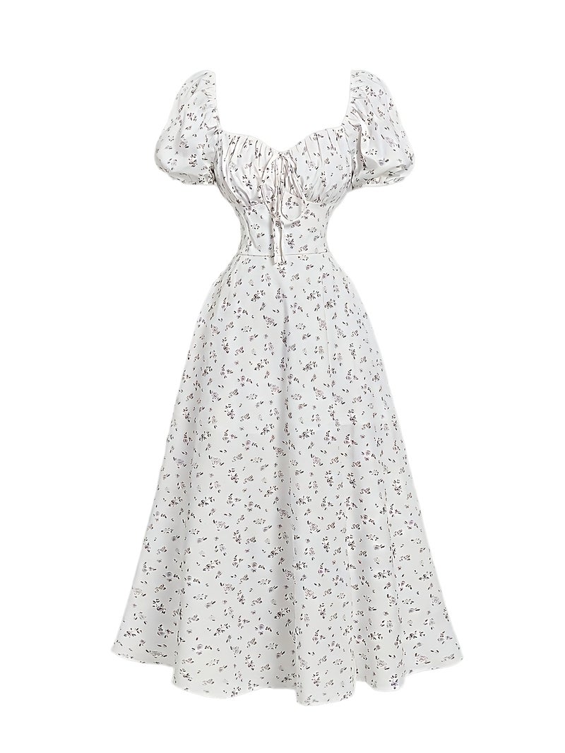 Elegant Floral Print Dress - Image 1
