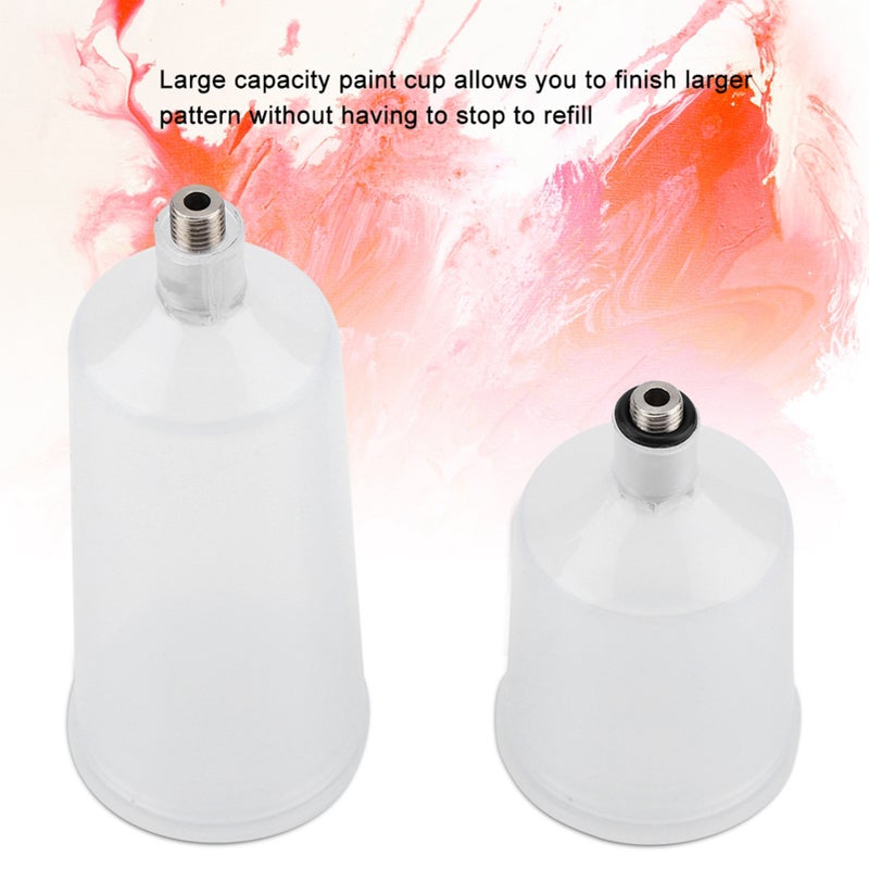 2PCS / Set Plastic Spray Paint Gun Airbrush Cup Pot Fastmover Threaded Connector Part - Image 3