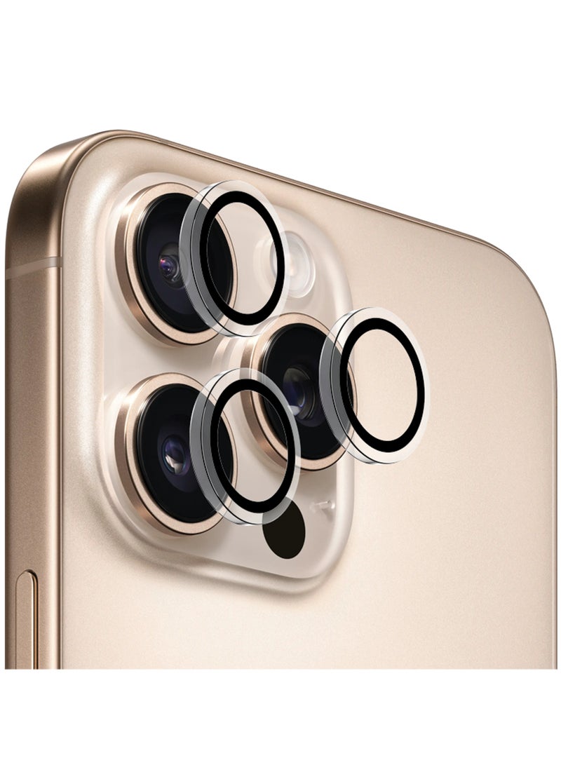 GRABIT for iPhone 15 Pro/iPhone 15 Pro Max Camera Lens Protector, 9H Tempered Glass Camera Cover Screen Protector, Metal Individual Ring for iPhone 15 Pro Max 6.7 inch / 15Pro 6.1 inch