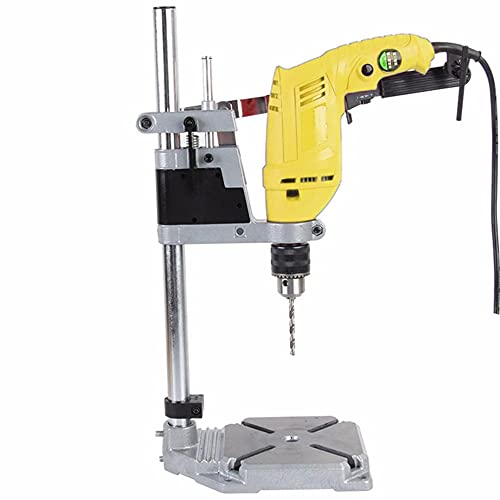 MLD VX-JG013 Drill Machine Stand for Hand Drill Bench Clamp Drill Press Floor Table Stand Workbench Repair Tool for Drilling Collet Workshop Single Hole Aluminum base (Matrial-Metal,Color-Multi) - Image 1