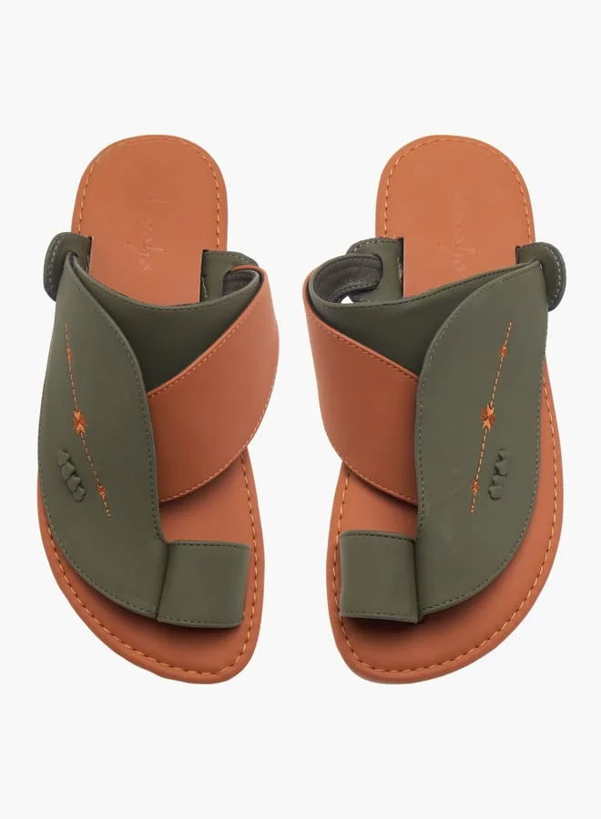 Al Waha Men's Textured Slip-On Arabic Sandals