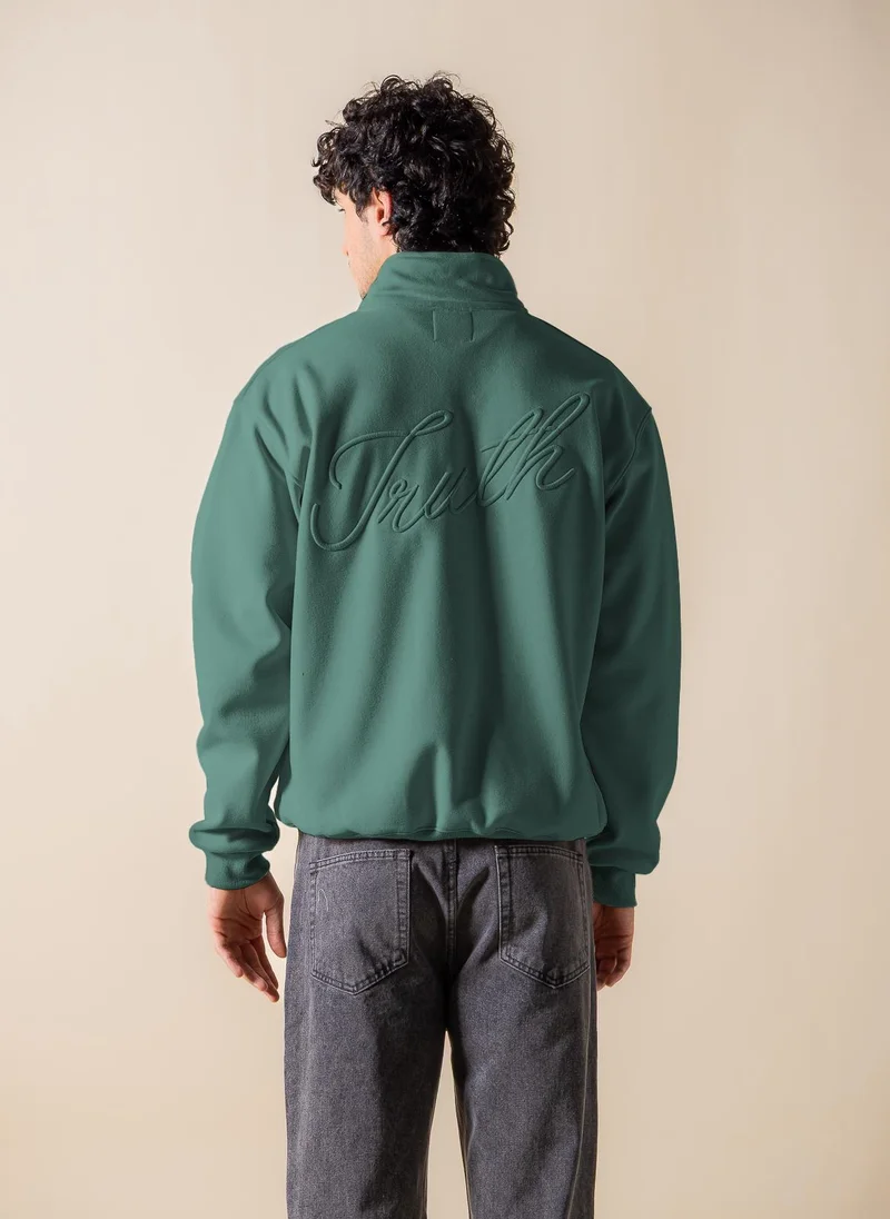 SHAPES EMBROIDERED QUARTER-ZIP SWEATSHIRT