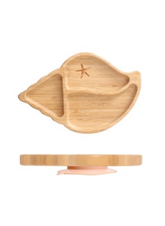 Cute Cartoon Kids Sectioned Dinner PlateConch plate peach color Conch plate peach color