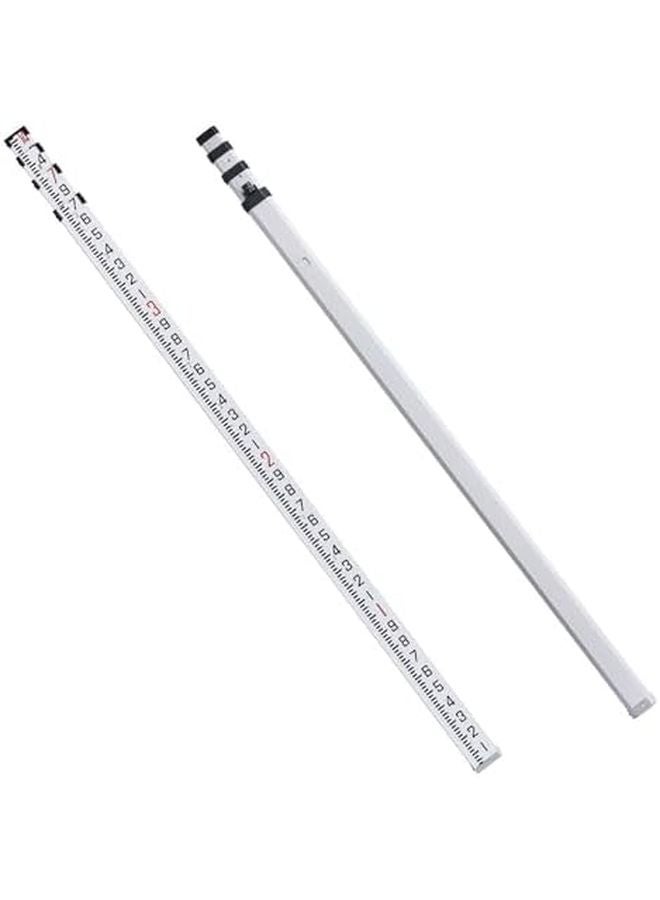 Aluminum Grade Rod 14ft Telescopic Survey Rod with Bubble Level and Bag - Image 1