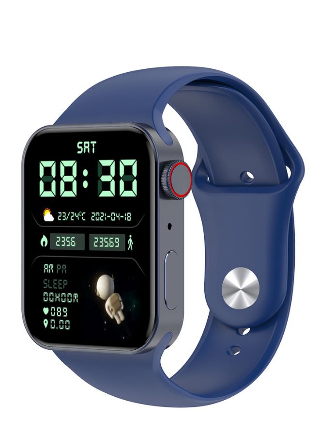 Modio MW07 Fashion Smart Watch With Full Display, Smart Split Screen & Long Battery Life, Support Calling, Full Screen, Heart Rate, Step Count, Sleep Alert (Blue) - Image 1