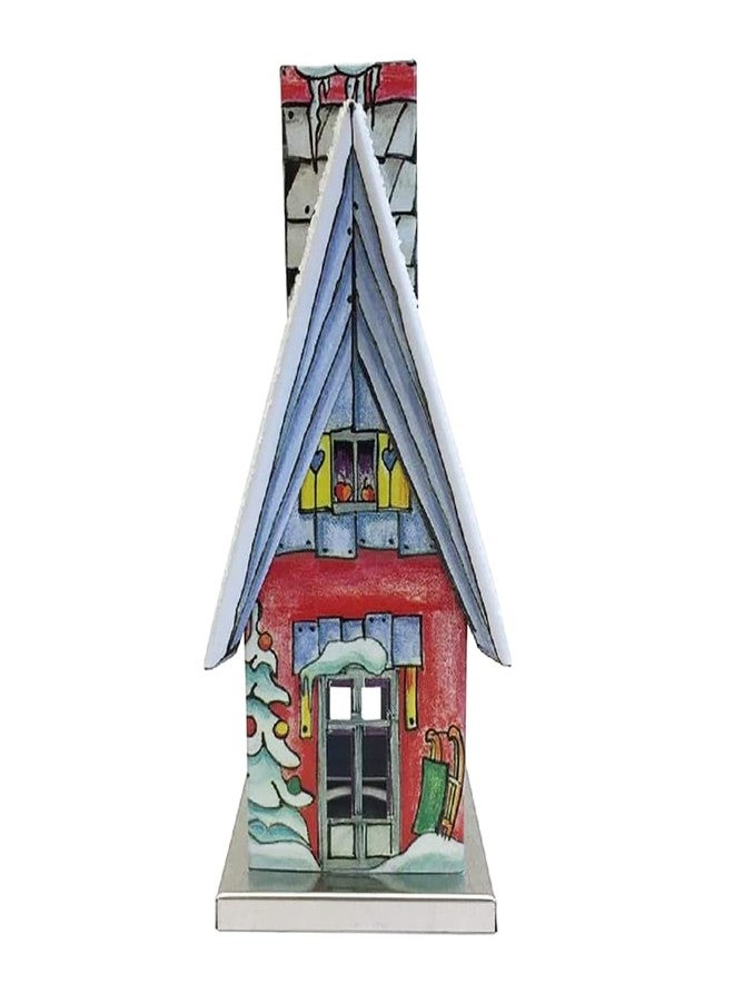 Knox Chalet House 2 x 4.5 Inch Metal Christmas Incense Smoker Figurine with Pine Incense Cones - Image 2