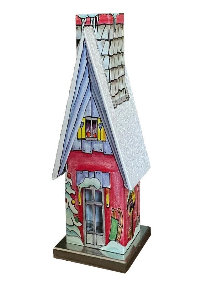Knox Chalet House 2 x 4.5 Inch Metal Christmas Incense Smoker Figurine with Pine Incense Cones - Image 4