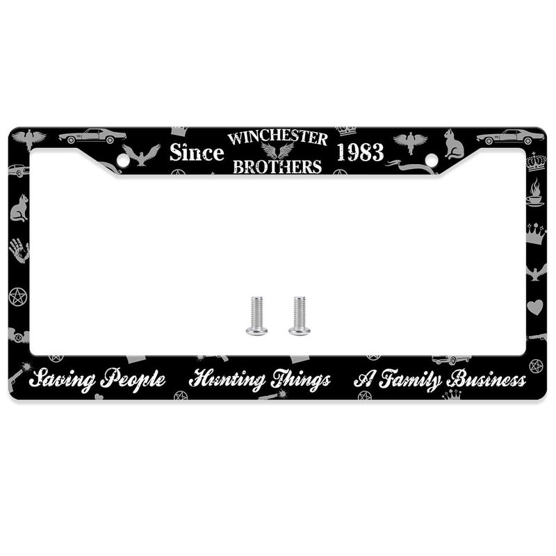 GENANY Monster Hunters License Plate Frame License Plate Frames TV Series Car License Plate Cover Fits Standard US Vehicles Movie Car Accessories Personalised Car Decorations for Women Men - Image 3