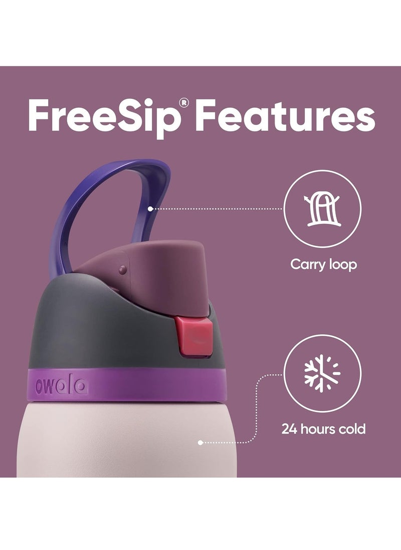 Owala - FreeSip Insulated Stainless Steel Water Bottle With Straw For Sports Travel And School BPA Free Sports Water Bottle(Pink 32OZ) - Image 1