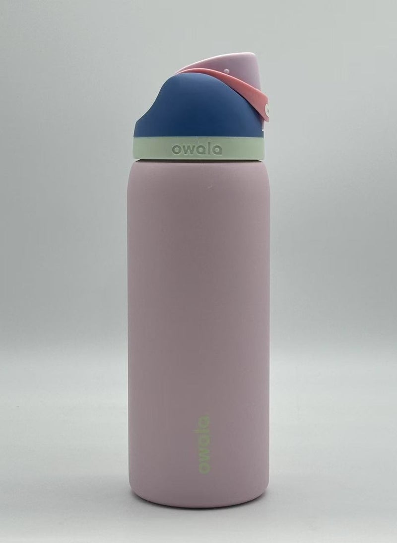 Owala (Good Egg 32OZ)FreeSip Insulated Stainless Steel Water Bottle With Straw For Sports Travel And School BPA Free Sports Water Bottle - Image 5