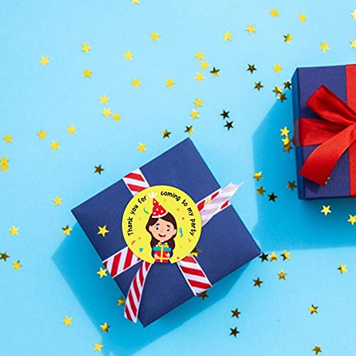 weRevel Birthday Celebration Theme Thank You Party Stickers, 40 Count, 2 Inches, Round, 4 Unique Designs, Paper-Self-Adhesive - Image 3