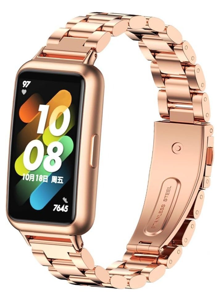 Metal Strap Compatible with Huawei Honor Band 7 Stainless Steel Adjustable Strap Fashion - Image 1