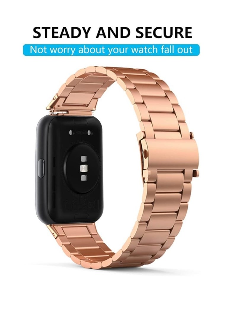 Metal Strap Compatible with Huawei Honor Band 7 Stainless Steel Adjustable Strap Fashion - Image 2
