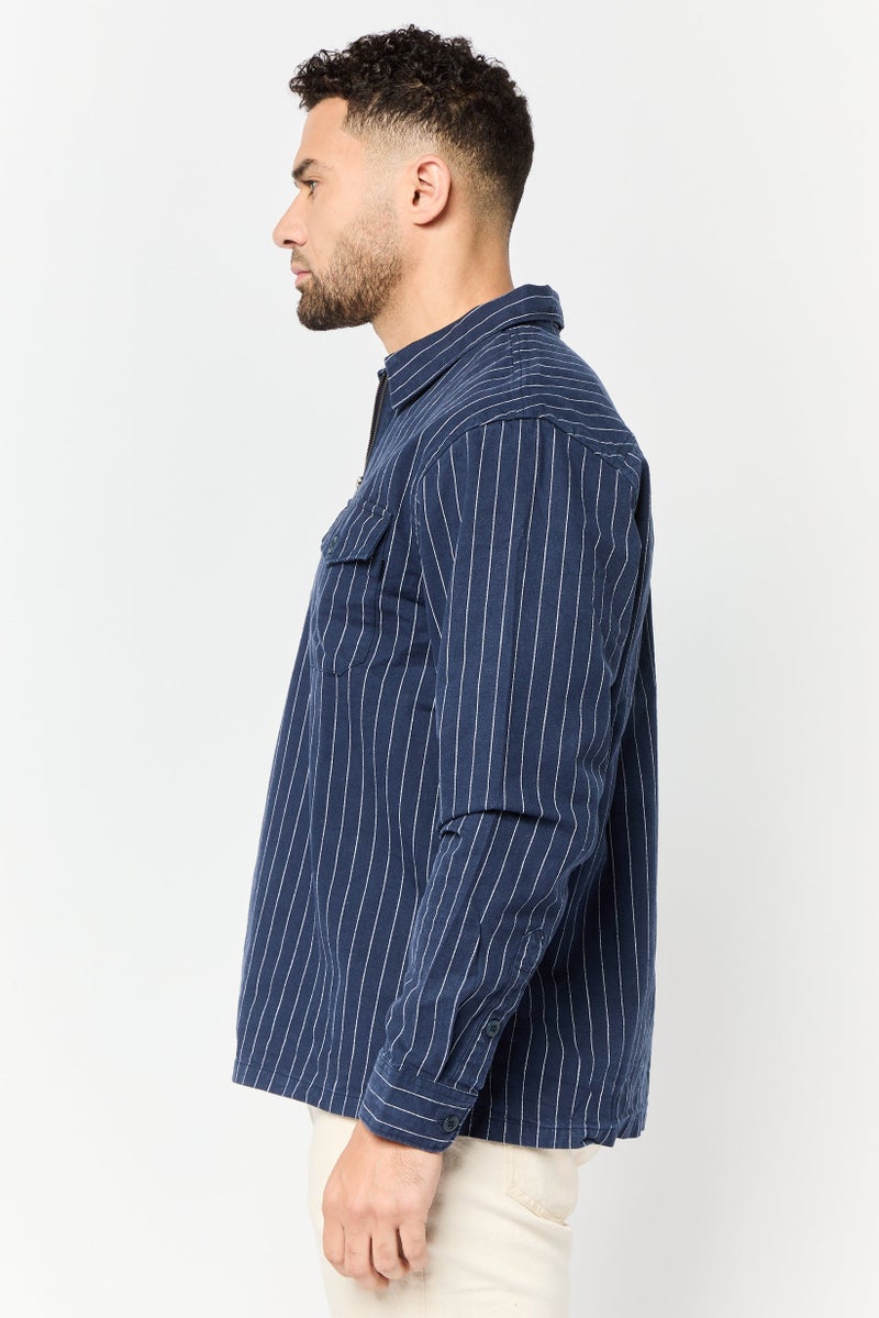 DOCKERS Men Regular Fit Stripe Long Sleeve Casual Shirt, Multicolor - Image 2