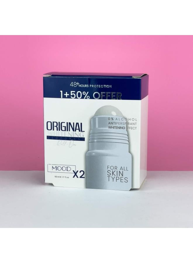 موود مزيل العرق الأصلي لتفتيح البشرة من مود - عرض 1+50% - 50 مل