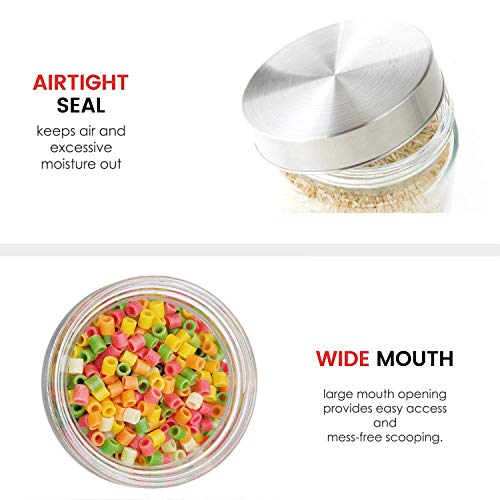 Brezzycloud Oval Shape Spice Glass Jars With Rustproof Steel Airtight Lid, Suitable To Use In Your Home Office, Kitchen Storage/Glass Jars (300Ml, Set Of 6, Transparent) - Image 5