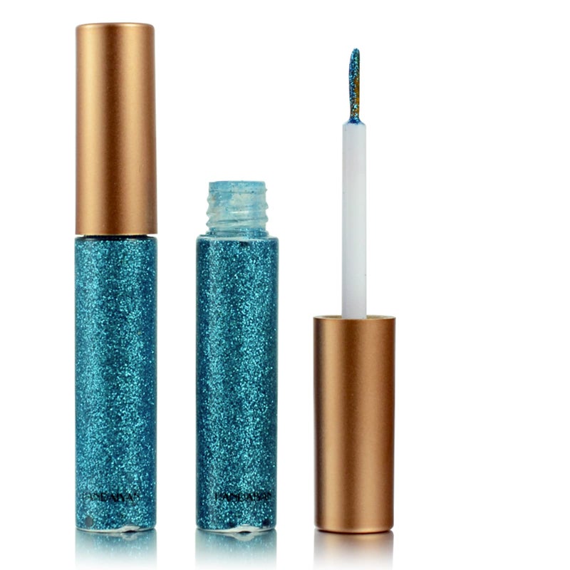 DekRion Longlasting Waterproof Glitter Eyeliner  Highpigmented Colorful Liquid in Silver Gold Pink  Green
