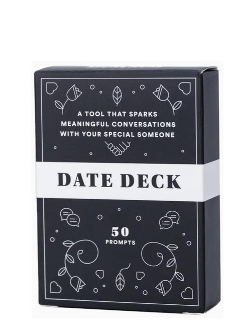 Date Deck by BestSelf Co Exciting Engaging And Though-Provoking Conversation Prompts Perfect For Unlocking Connection Intimacy and Meaningful Discussion  50 Cards