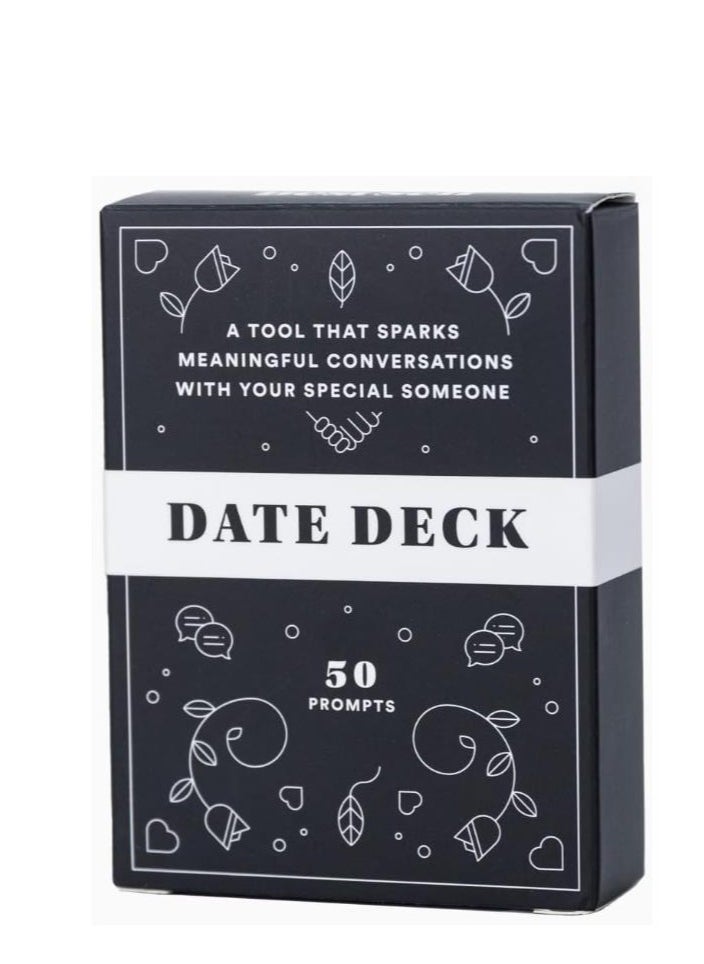 Date Deck by BestSelf Co Exciting Engaging And Though-Provoking Conversation Prompts Perfect For Unlocking Connection Intimacy and Meaningful Discussion  50 Cards