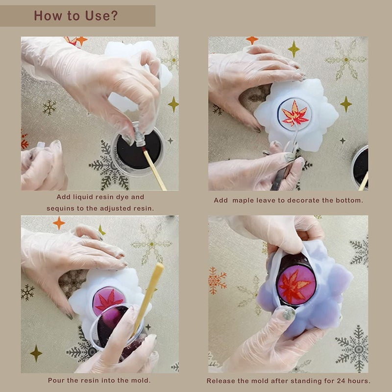 URBAN BOX URBAN BOX Resin Candle Holder Molds Tealight Candles Holder Lotus Flower Molds Silicone Molds for Epoxy Resin DIY Jewelry Box Home Table Decor Pack of 1 Lotus Candle Holder  - Image 3