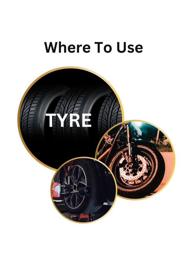 100Miles Tire Shine Spray 500ml Pack of 2 – High Gloss Tire Polish & Protector for Car & Bike Tires, Restores Black Wet Look, UV & Water Resistant, Long Lasting Shine, Dust Dirt Repellent, Easy Spray Application, Acid Free Formula - Image 4