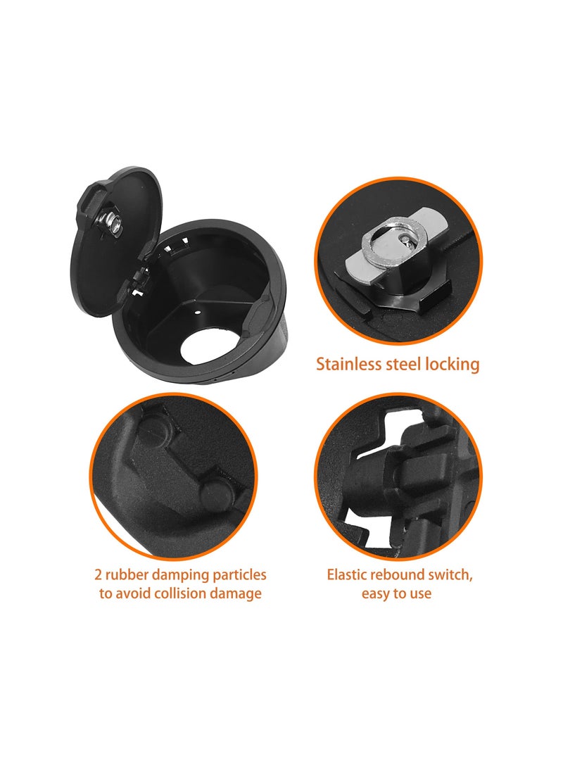 Locking Gas Cap Cover (Black), Fuel Tank Door with Lock Secure Gas Cap Gas Tank Protection Fuel Door Lock System Off-Road Gas Cap Locking Fuel Door for 2018-2022 Jeep Wrangler JL JLU - Image 3