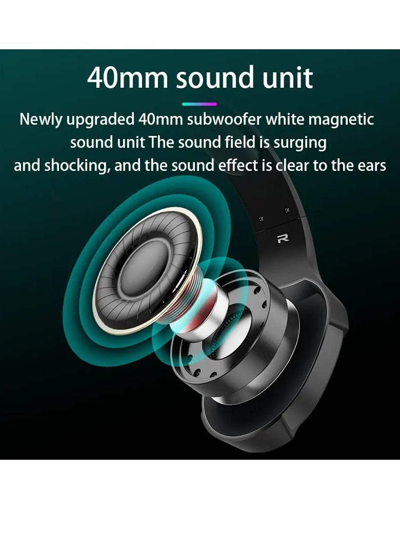 Langsdom G7 Gaming Headset USB 7.1 Surround Sound -RGB Colorful light - Flexible Swivel Noise Reduction Mic - 40mm Drivers - For PC & PS4 | Black  - Image 4