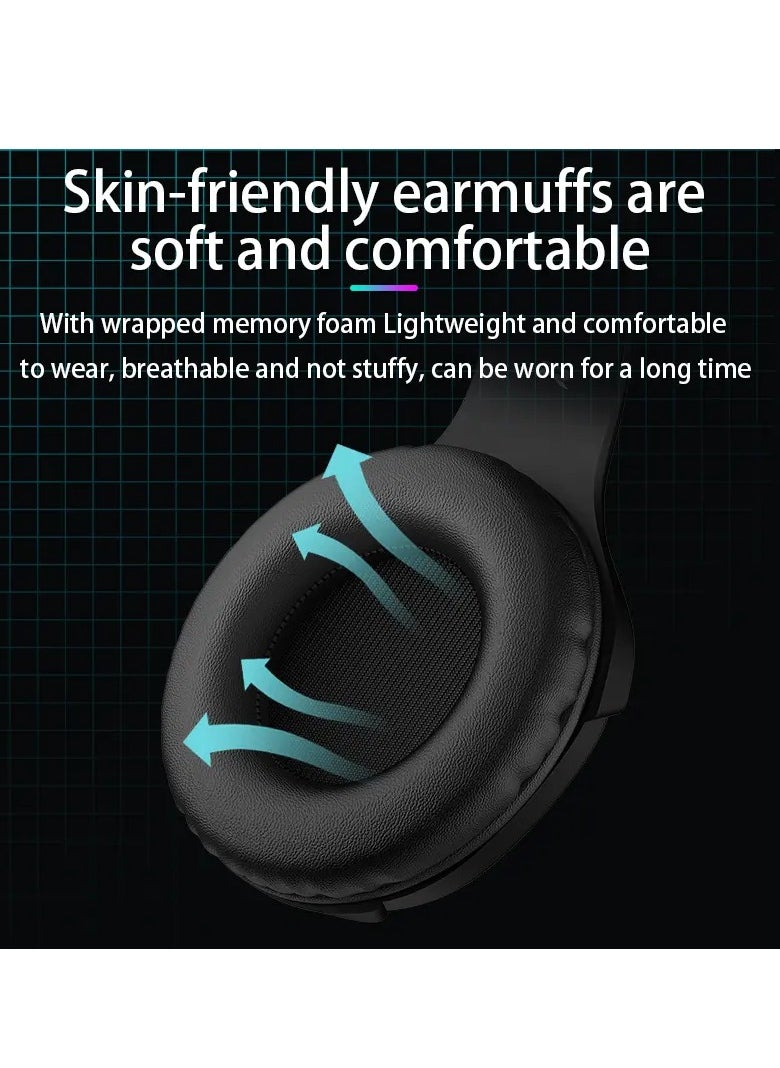 Langsdom G7 Gaming Headset USB 7.1 Surround Sound -RGB Colorful light - Flexible Swivel Noise Reduction Mic - 40mm Drivers - For PC & PS4 | Black  - Image 5