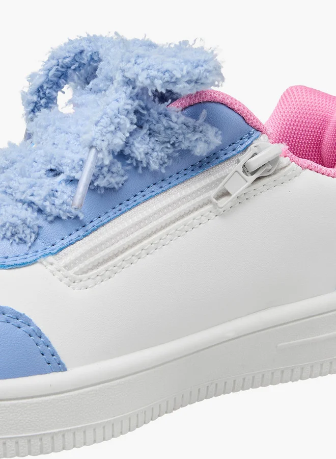 Disney Girls Stitch Print Lace-Up Sneakers