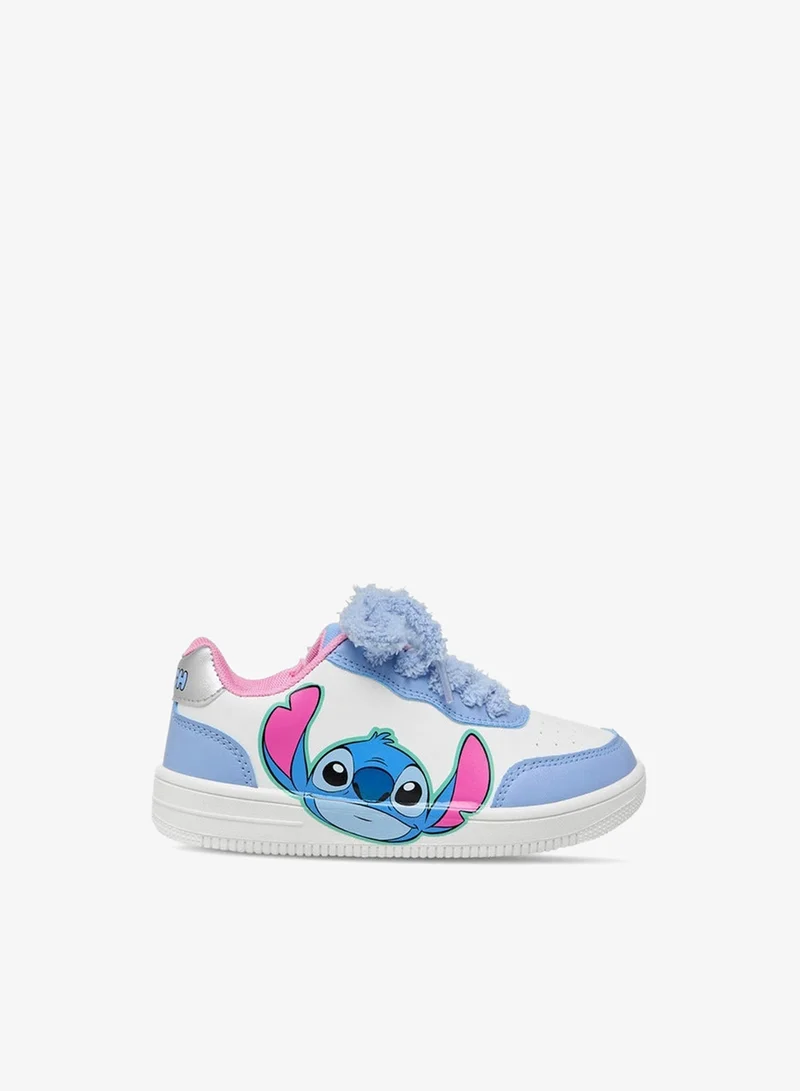 Disney Girls Stitch Print Lace-Up Sneakers