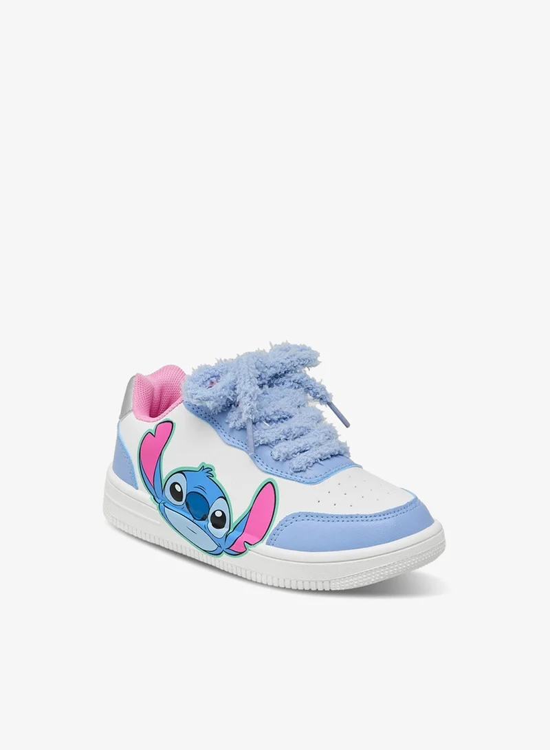 Disney Girls Stitch Print Lace-Up Sneakers