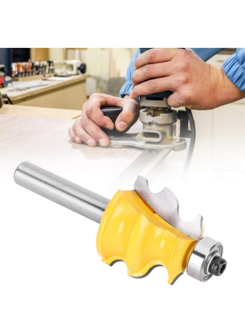 GGOOT Woodworking Milling Cutter  Woodworking Milling Cutter Router Bit 8mm Slotting Woodworking Tool Hardware Accessory with Round Handle Steel Drumline Router Bit - Image 1