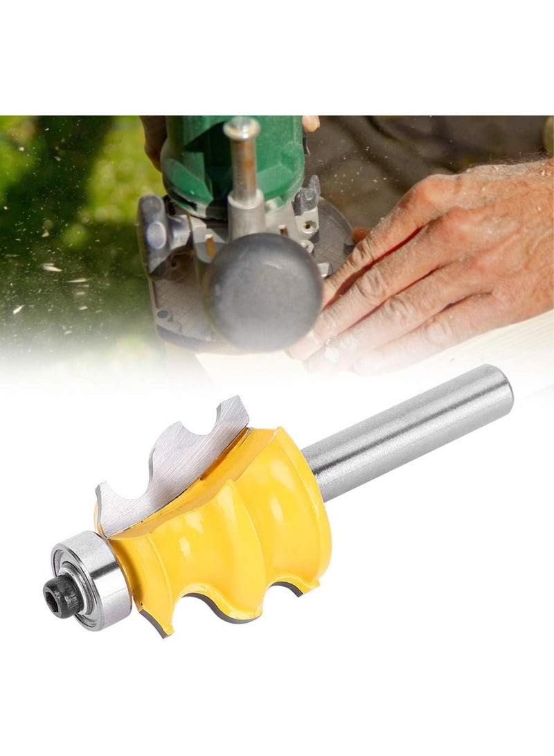 GGOOT Woodworking Milling Cutter  Woodworking Milling Cutter Router Bit 8mm Slotting Woodworking Tool Hardware Accessory with Round Handle Steel Drumline Router Bit - Image 2