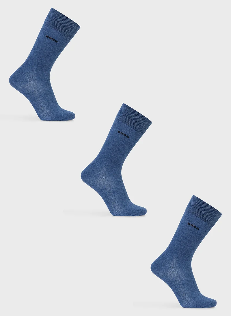 BOSS 3 Pack Assorted Socks