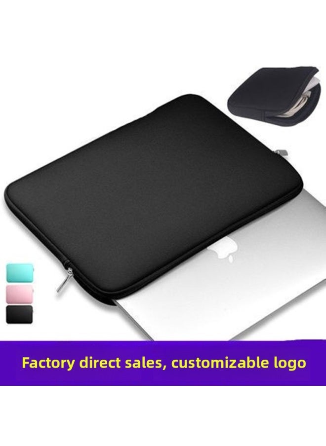 Macbook Female Air Bag 13.3 Liner Bag Pro14 Laptop 15.6-inch Computer Bag Computer Bag Factory-Color:Tender Pink (sponge Liner)-Applicable Model:11.6