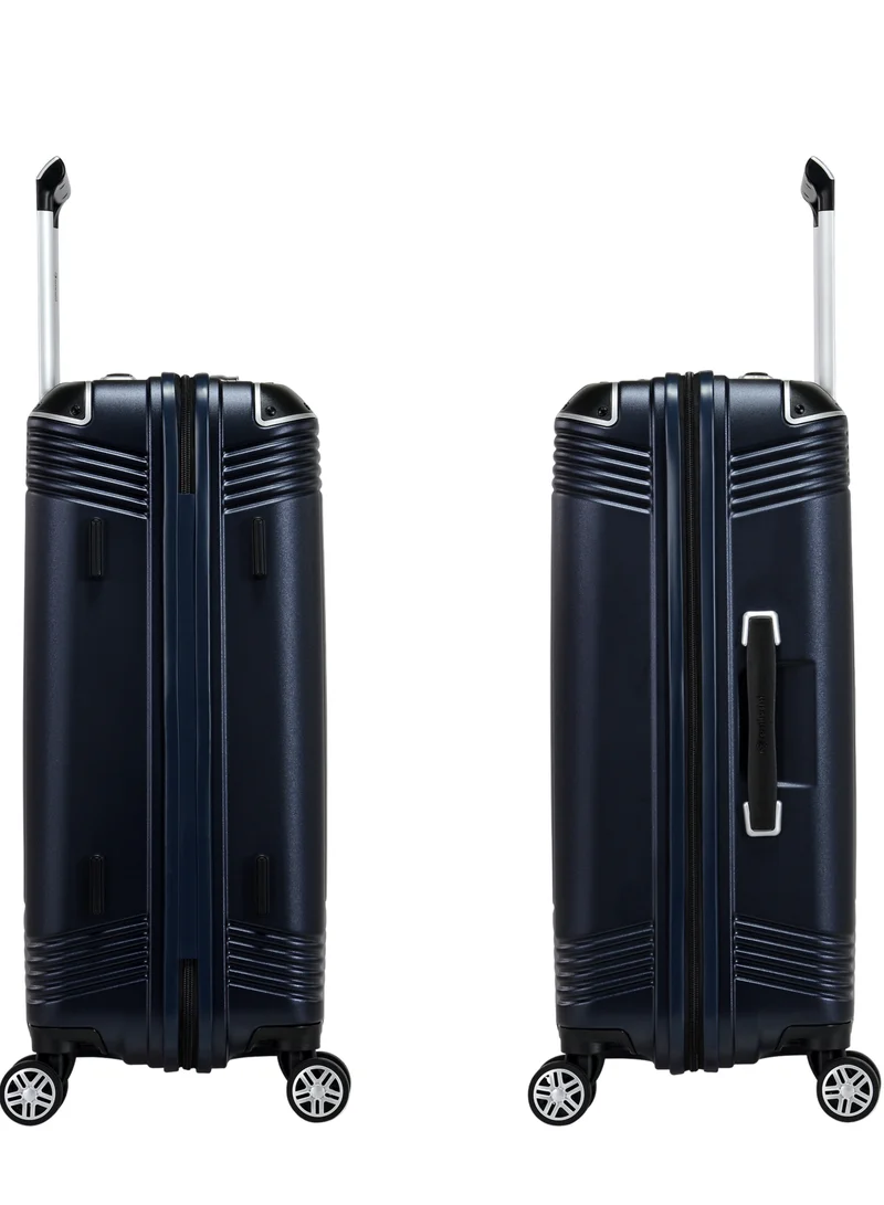 eminent Hard Case Travel Bag Large Luggage Trolley Polycarbonate Lightweight Suitcase 4 Quiet Double Spinner Wheels With Tsa Lock KK10 Night Blue