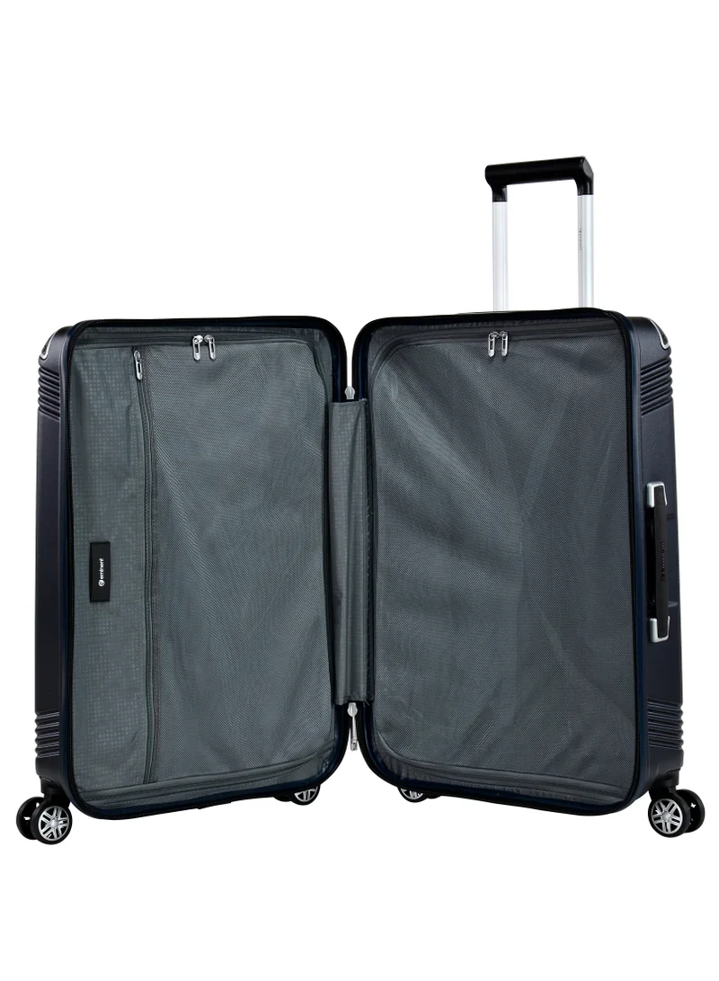 eminent Hard Case Travel Bag Large Luggage Trolley Polycarbonate Lightweight Suitcase 4 Quiet Double Spinner Wheels With Tsa Lock KK10 Night Blue