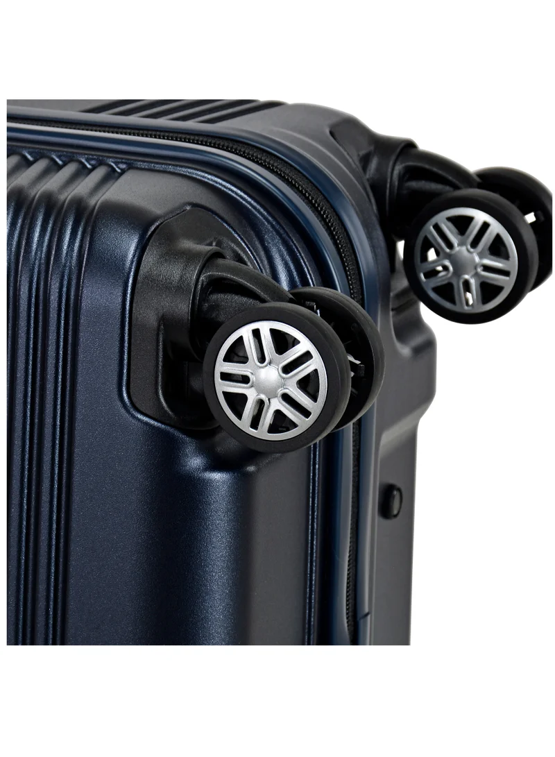 eminent Hard Case Travel Bag Large Luggage Trolley Polycarbonate Lightweight Suitcase 4 Quiet Double Spinner Wheels With Tsa Lock KK10 Night Blue