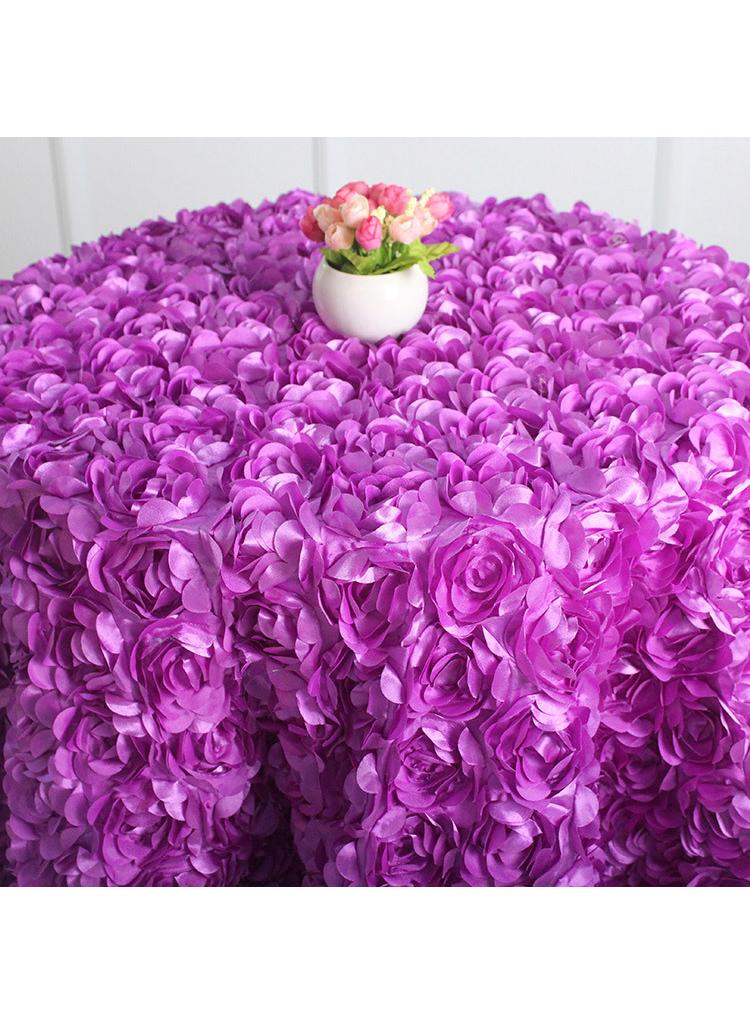 3D Rose Table Cloth Hotel Petal Wedding Cake Table Sign-in Table Layout Table Cloth 1.2 * 1.8m