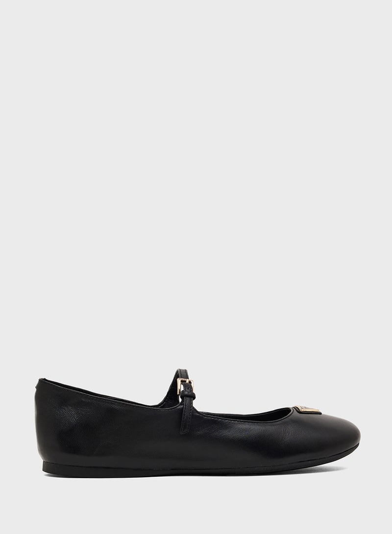 GUESS Close Toe Ankle Strap Ballerinas  - Image 1